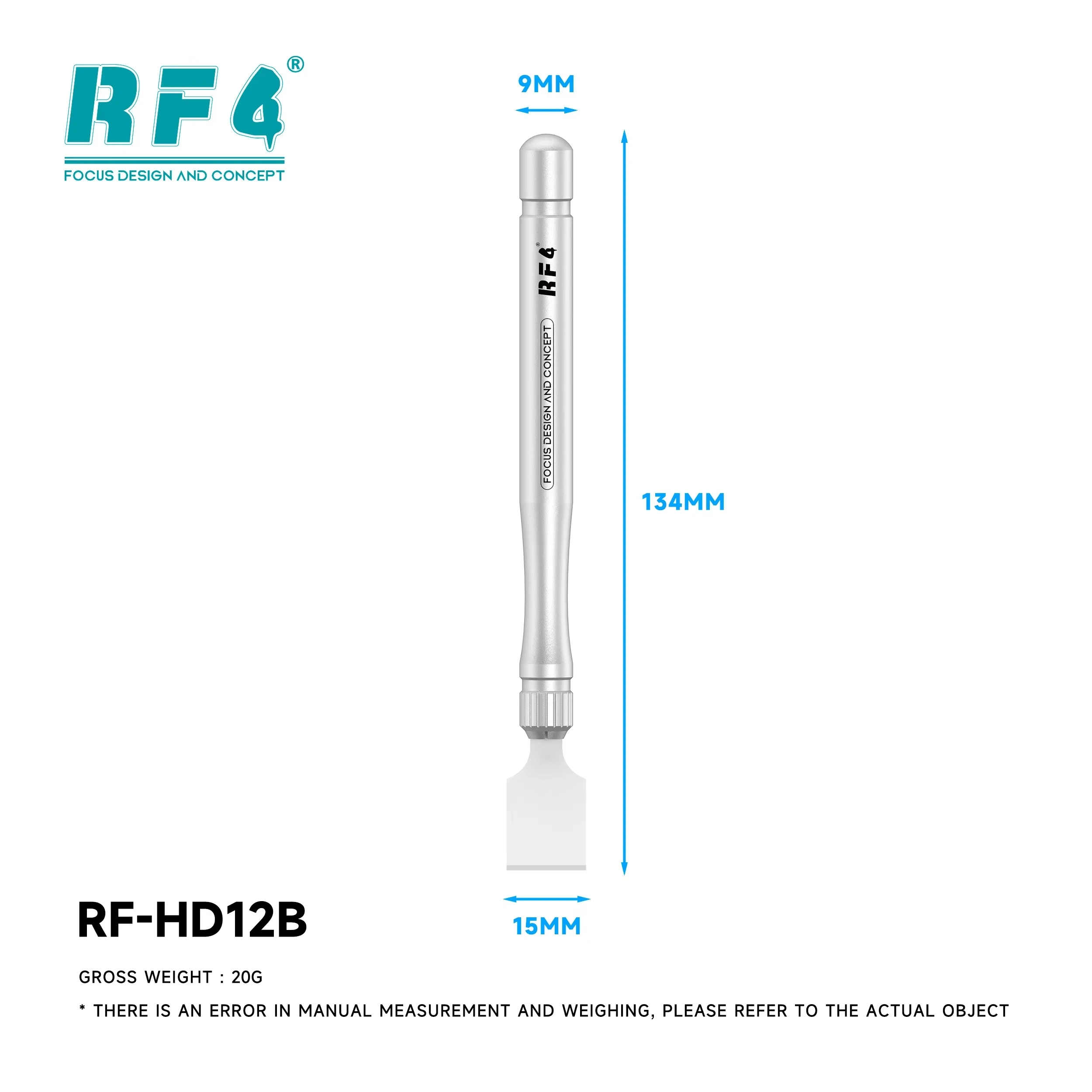 

RF4 RF-HD12B Non-Magnetic Ceramic Scraper Tool, Blade Head for Easy Tin Removal on Motherboard CPU IC Repair