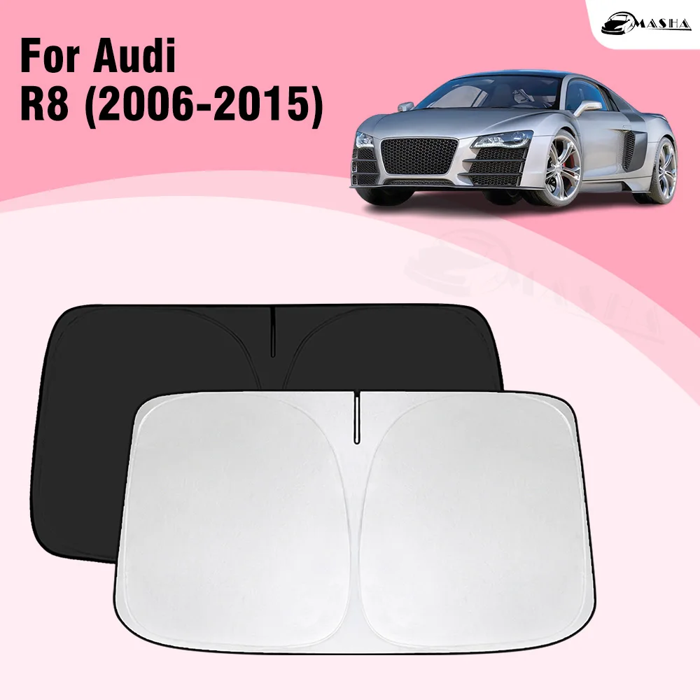 

Windshield Sun Shade For Audi R8 2006-2009 2010 2011 2012 2013 2014 2015 Window Shade Sun Visor Cover Foldable Blocks UV Rays