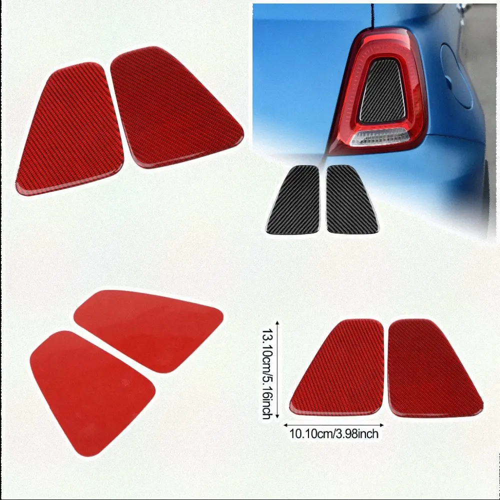 Tail Light Cover Trim Carbon Fiber for Fiat 500 For Abarth 595 695 2017 to 2023 Designed to Shield and Upgrade Rear Lights