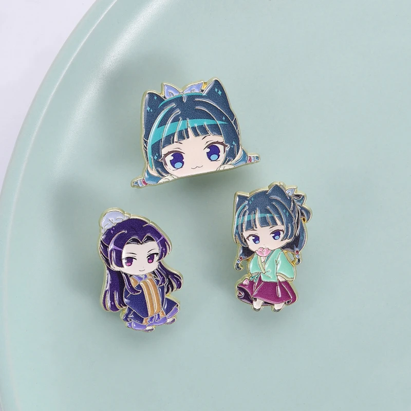 Maomao Light Novel Brosche Emaille-Pins – Süße japanische Anime-Cartoon-Charakter-Broschen, Anstecknadeln, Schmuckgeschenk für Fans und Freunde – Detail 16