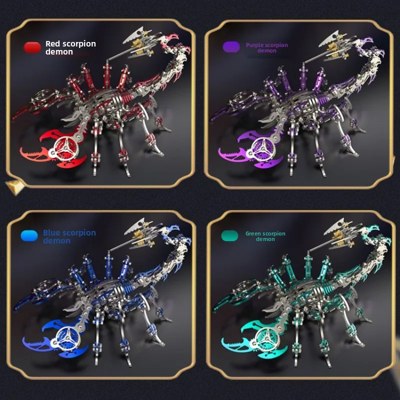 

Colorful3DMetalDIYAssembling Model Kit Mechanical Assembly Model for Adults and Teenagers Scorpion King3DStainless Steel Decorat