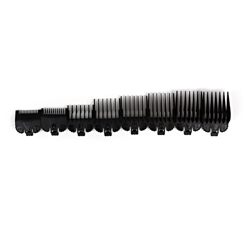 8 Pcs Hair Clipper Limit Comb Guide Attachment Size Barber Replacement 1.5/3/4.5/6/10/13/19/25Mm