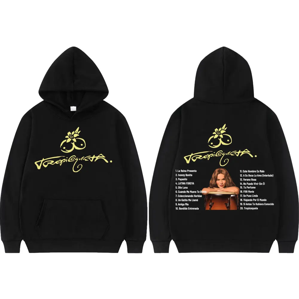 

Singer Karol G Tropicoqueta 2025 New Album Hoodie Men Women Clothing Harajuku Sweatshirts Fashion Hip Hop Oversized Pullovers