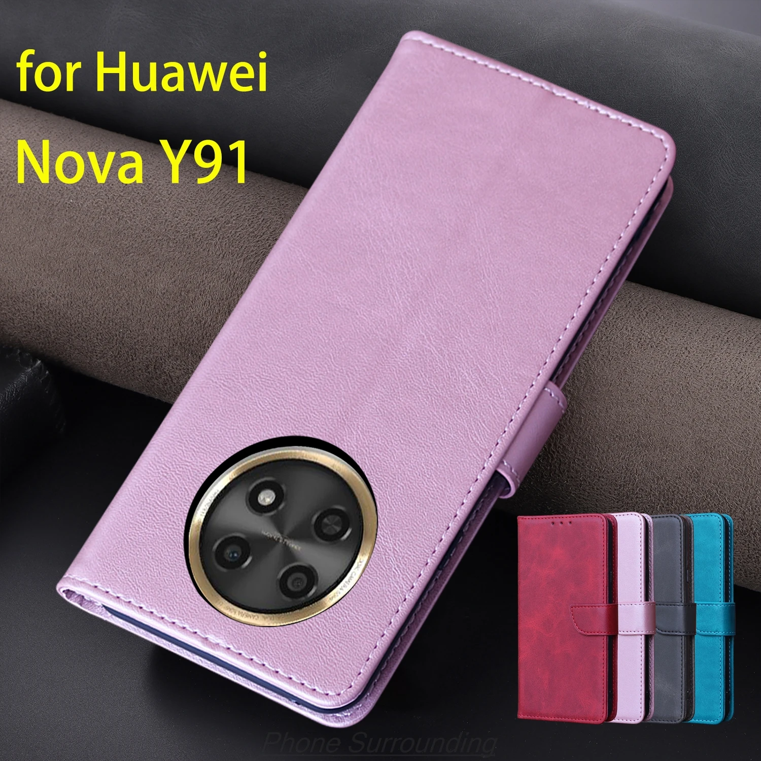 Wallet Flip Cover Leather Case for Huawei Nova Y91 /Nova Y 91 STG-LX2 Pu Leather Phone Bags protective Holster Capa Fundas Coque