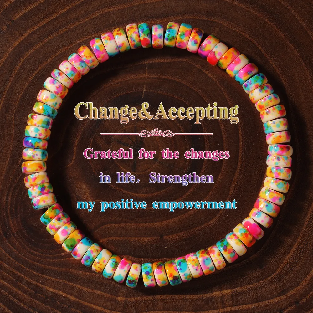 Bunte Naturstein Armband Für Frauen Böhmischen Strand Urlaub Elastische Perlen Kette Wrap Armreif Weibliche Mode Party Schmuck