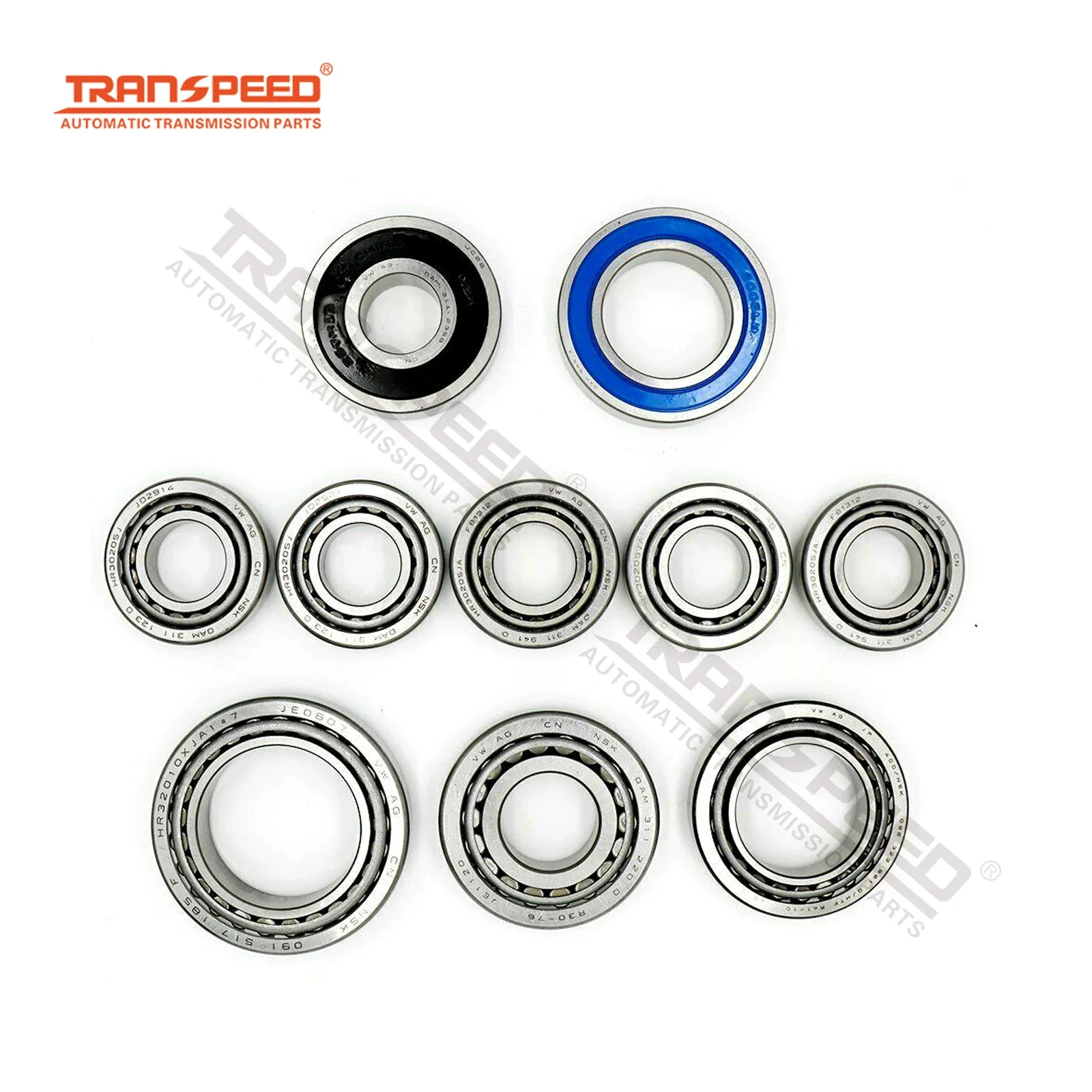 DQ200 OAM automatic transmission bearing kit 10pcs/set for 7-speed DSG gearbox