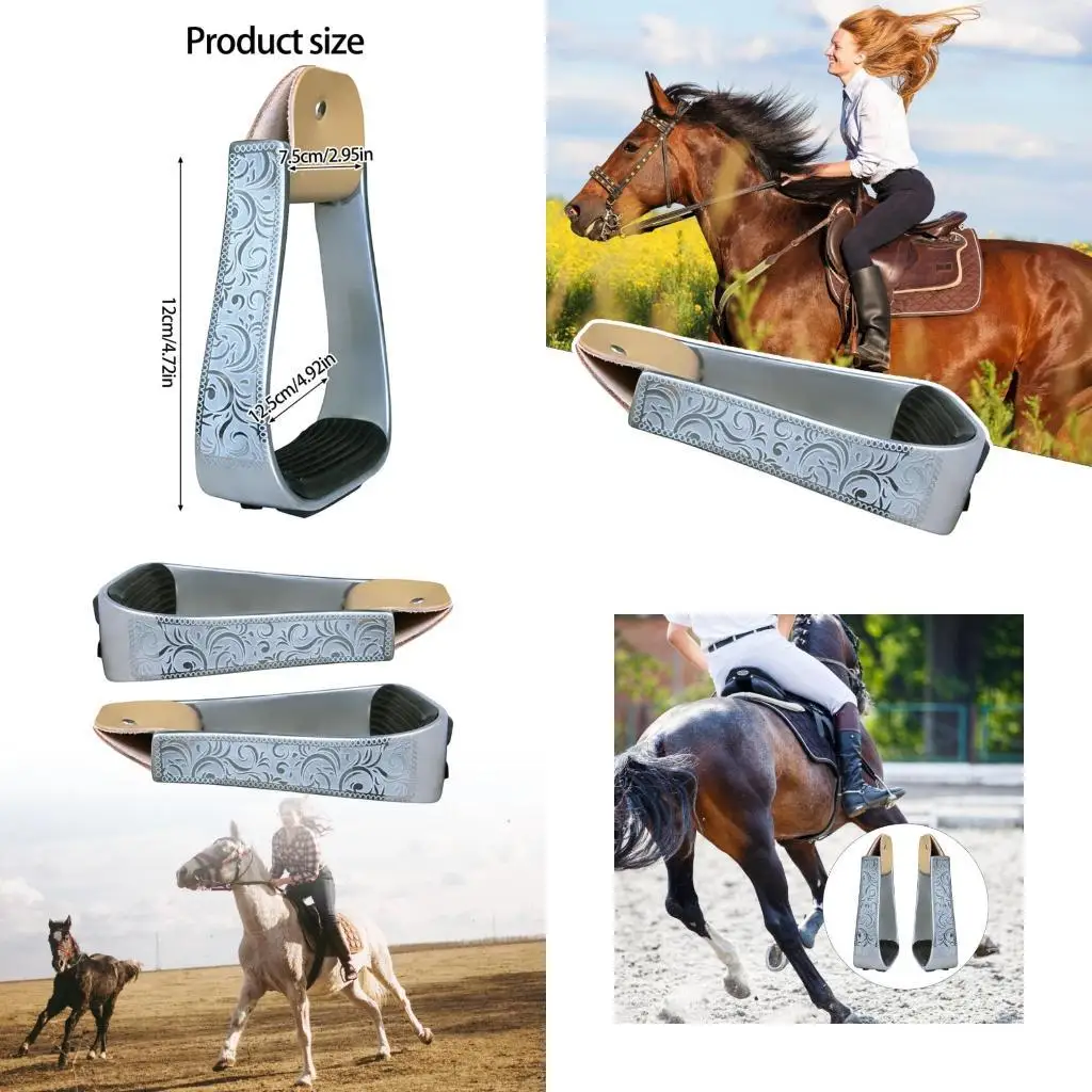 652F Aluminum Cushioned Western Stirrups Light Weight Horse Riding Stirrups