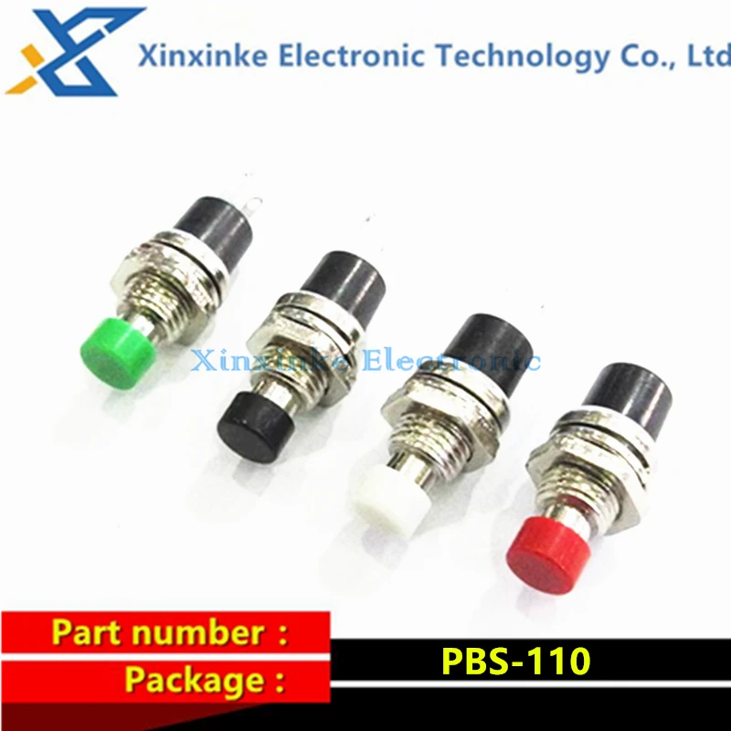 20PCS Small Push Button Switch PBS-110 Perforation 6-7MM Button Reset The Actuating Unlocked Switch Works