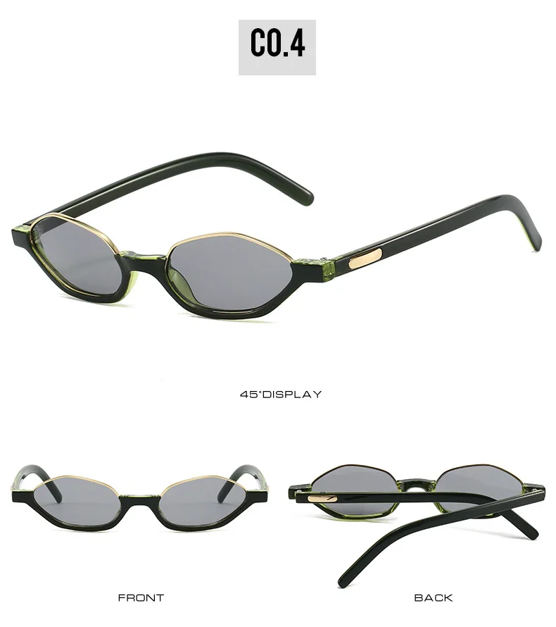 Halbrahmen Designer Kleine Sonnenbrille Damen Cat Eye Neue Mode Sonnenschutz UV400 Sonnenbrille Marke – Detail 10
