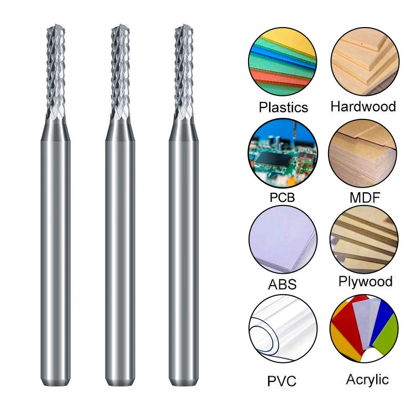 10 sztuk PCB frez 2.0/2.1/2.3/2.4/2.5mm frez kukurydzy węglika wolframu Mini CNC wiertło do grawerowania frezy