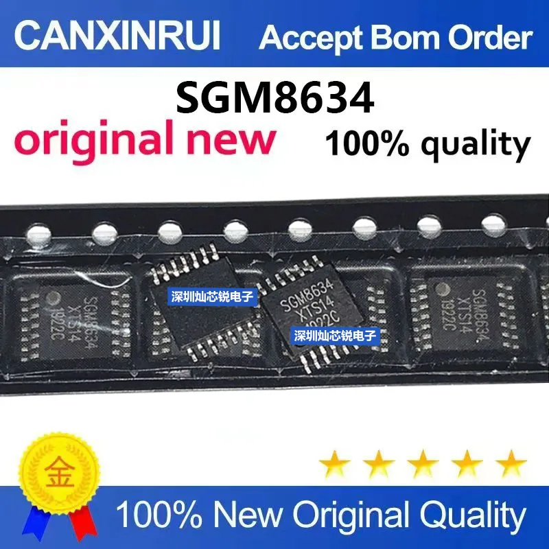 (5-100pieces)Brand new original SGM8634XTS14 SGM8634 SMD TSSOP14 low-noise operational amplifier