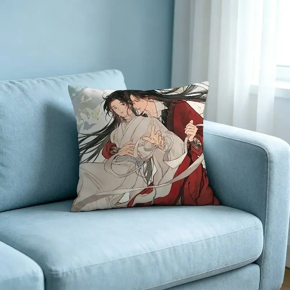 Heaven Officials Blessing Customizable Square Pillowcases, Stylish And Soft, Perfect For Beds, Cars, And Sofas.
