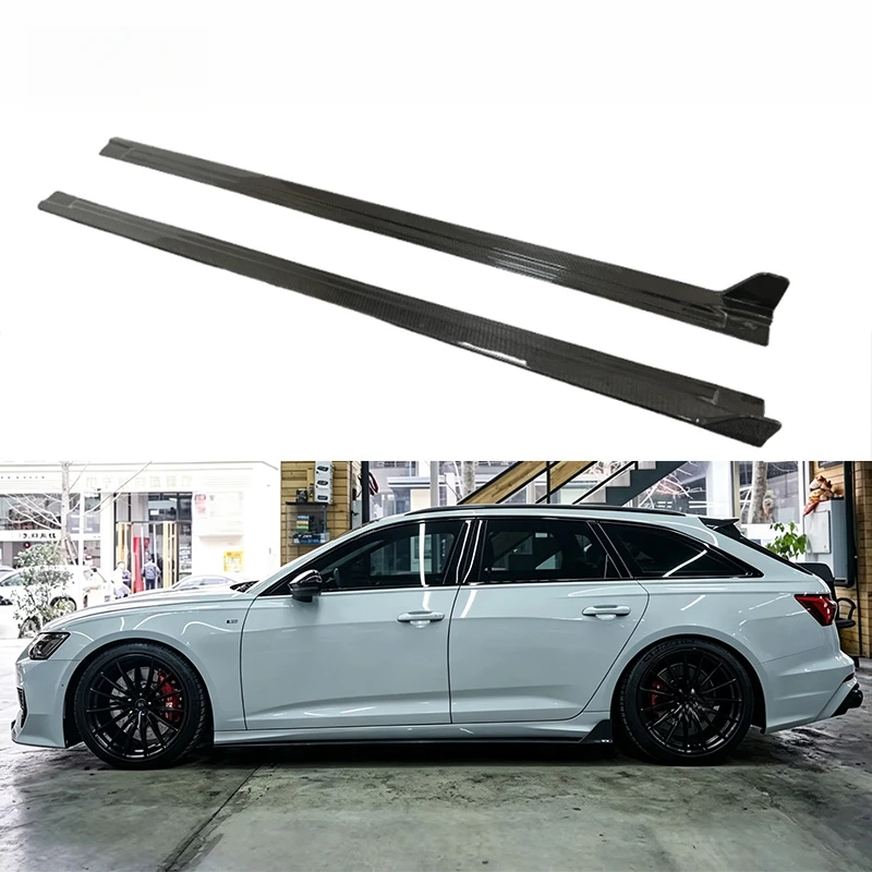 Hot Selling Lightweight Carbon Fiber Side Skirts Exterior Replacement Tuning Sport for A6 Allroad C8