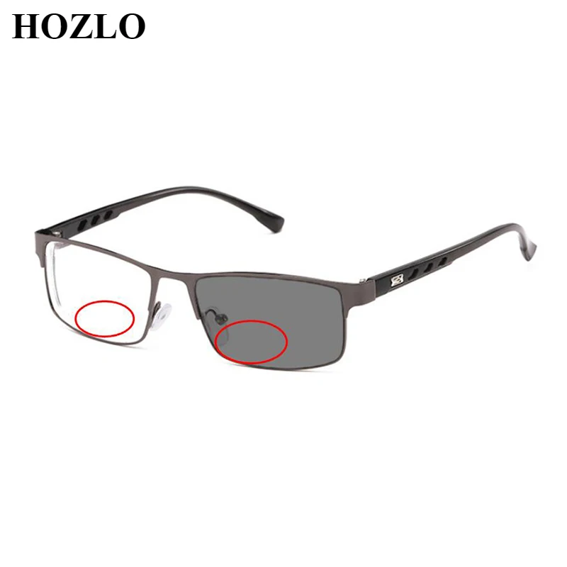 New Men Bifocals Photochromic Reading Sunglasses Male Look Near Far Presbyopic Sun Glasses Travel Driving Spectacles Magnifier