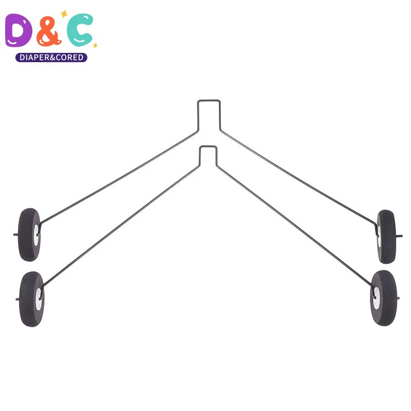 1 Set 2mm Steel Wire Landing Gear RC Aircraft Fixed Wing Glider Metal Model Wheel Bracket Airplane Accessories