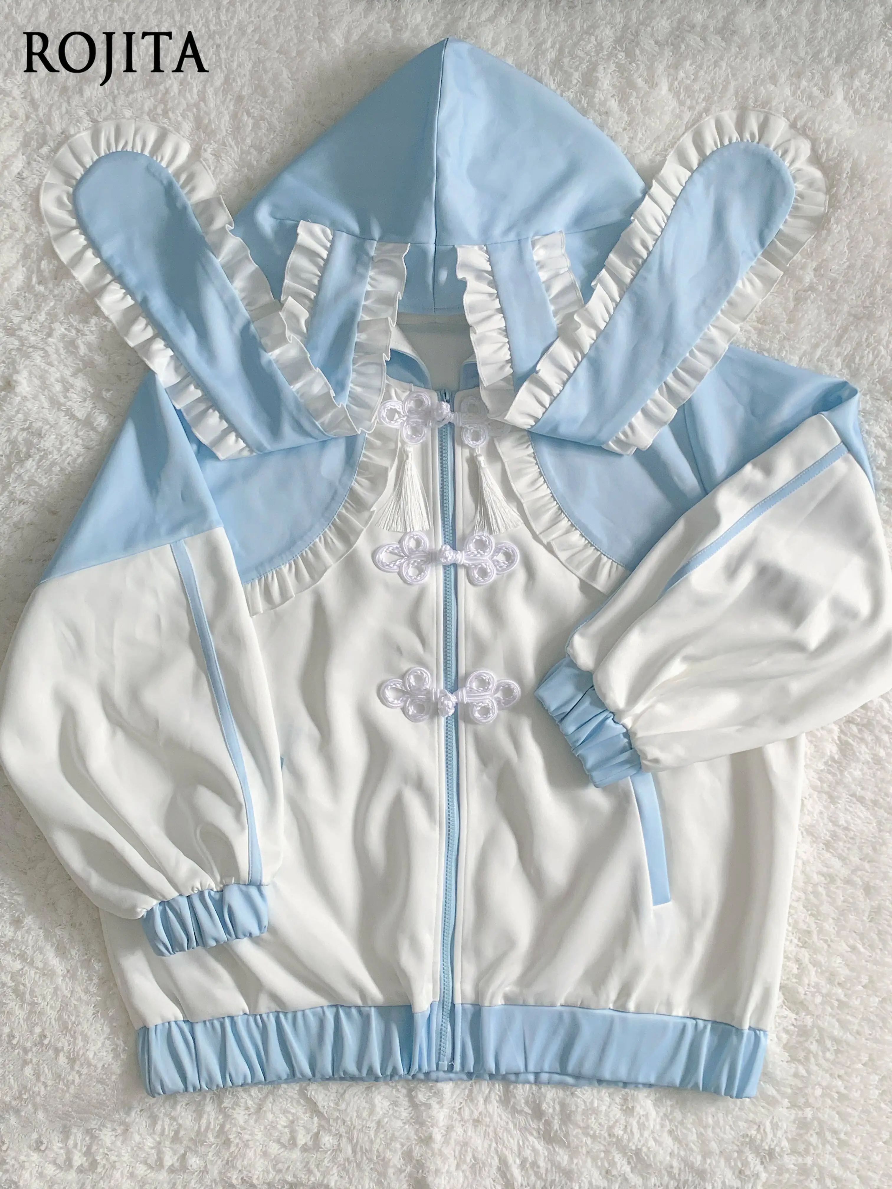 

Original Design Mass Production Coat 2026 Spring New Sportswear Women Jacket Loose Rabbit Ear Anime Cute Jackets