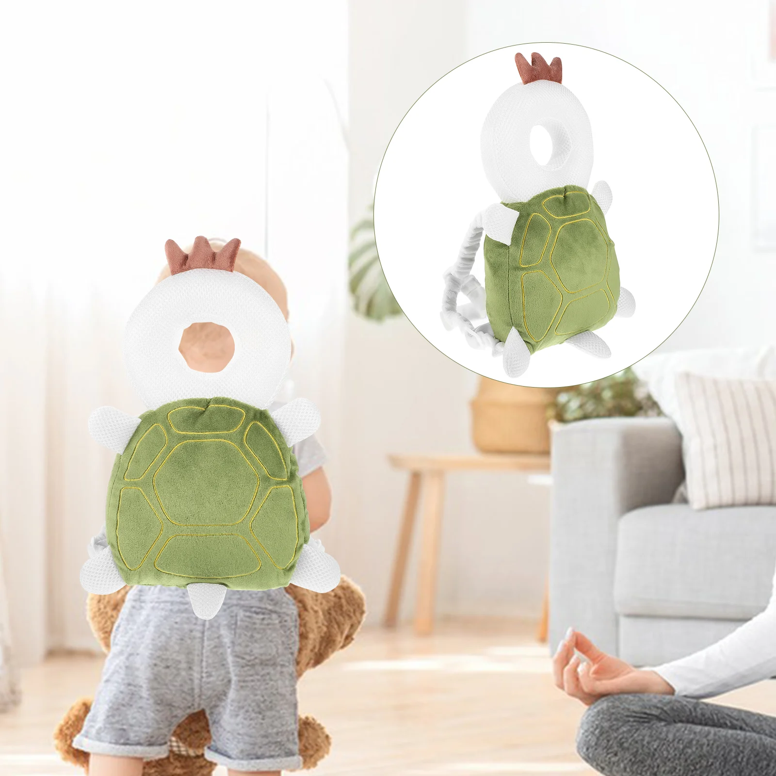 Learning to Walk Head Pillow Backpacks Baby Protector for Infant Turtle Heighten Walker Cute Toddler Pp Cotton Cloth Protection