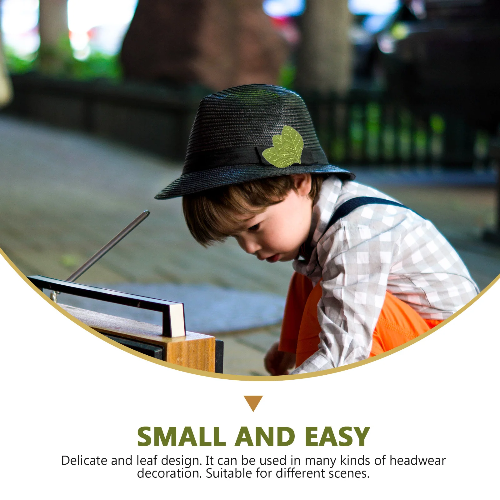 

100Pcs Simulation Leaves Decorative DIY Leaves for Hair Pins Headdress Accessories Craft Supplies Artificial Leaf Decor