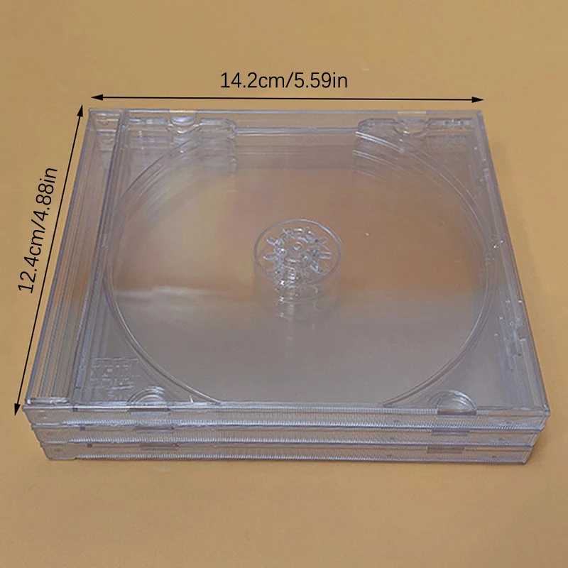 Transparent Plastic Single Piece Disc Case CD Case Thickened CD DVD Disc Box Storage Organizer Box Album Box Cases