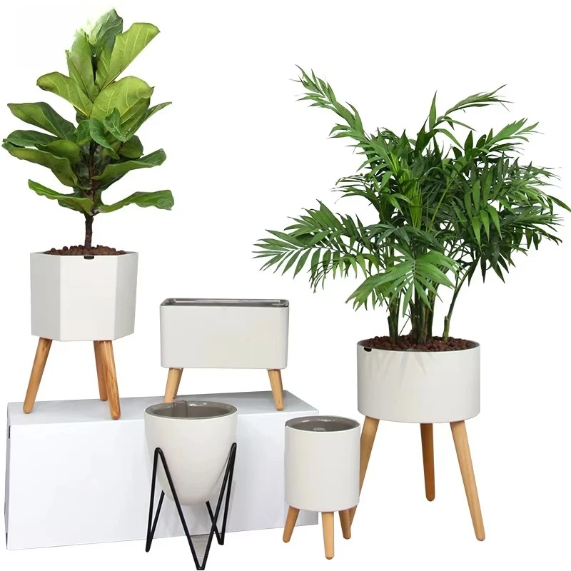 

Home furnishings Water shortage alarm Nordic wind intelligent lazy flower pot