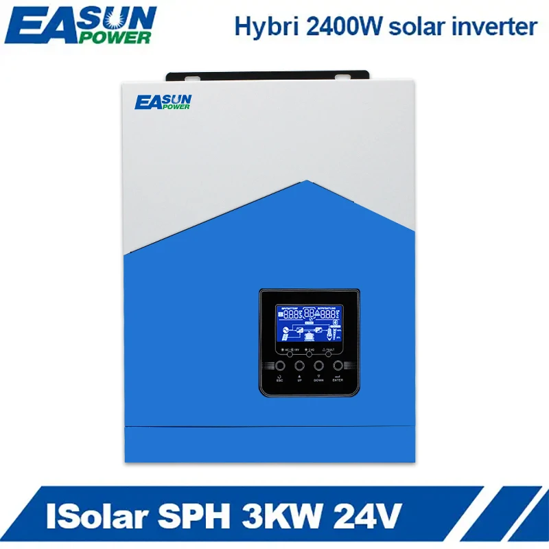 2400W Solar Inverter Reverse Control Off Grid Charge Discharge Inverter PWM Good Price 3kw 3000w 24v Solar Hybrid Inverter