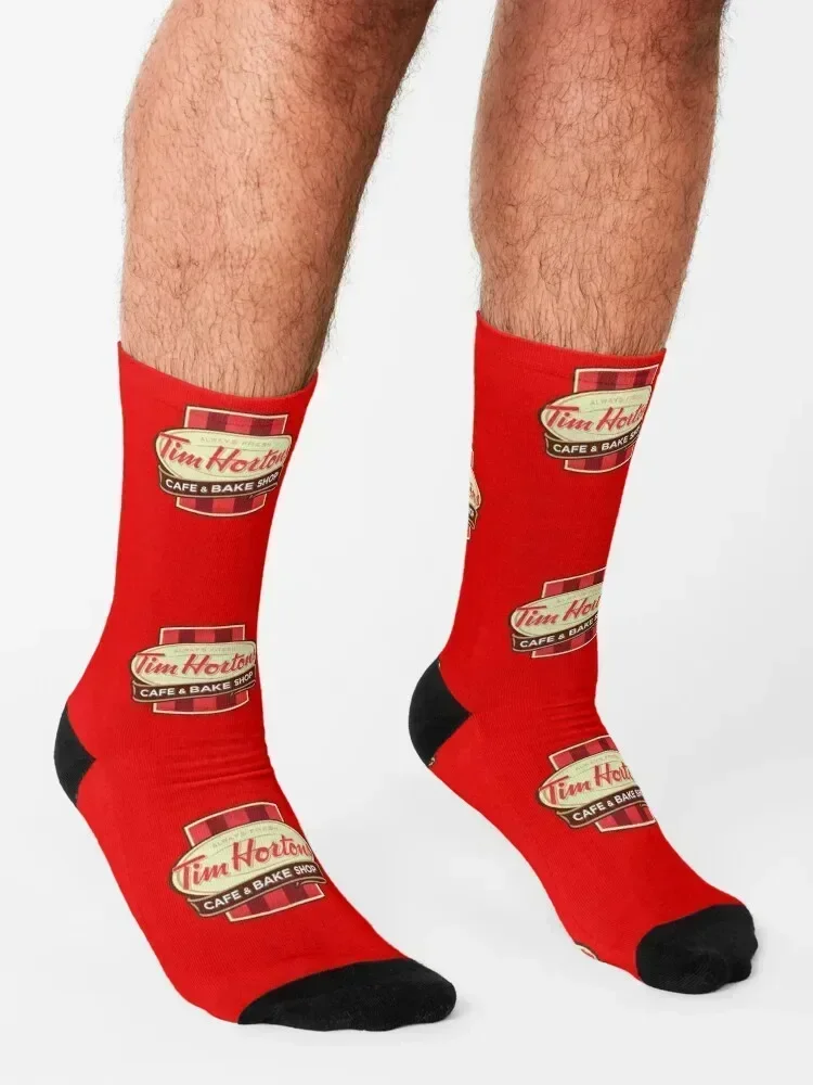 Tim Hortons Canadian Coffee Chain design Socks cartoon custom halloween luxe Boy Socks Women's