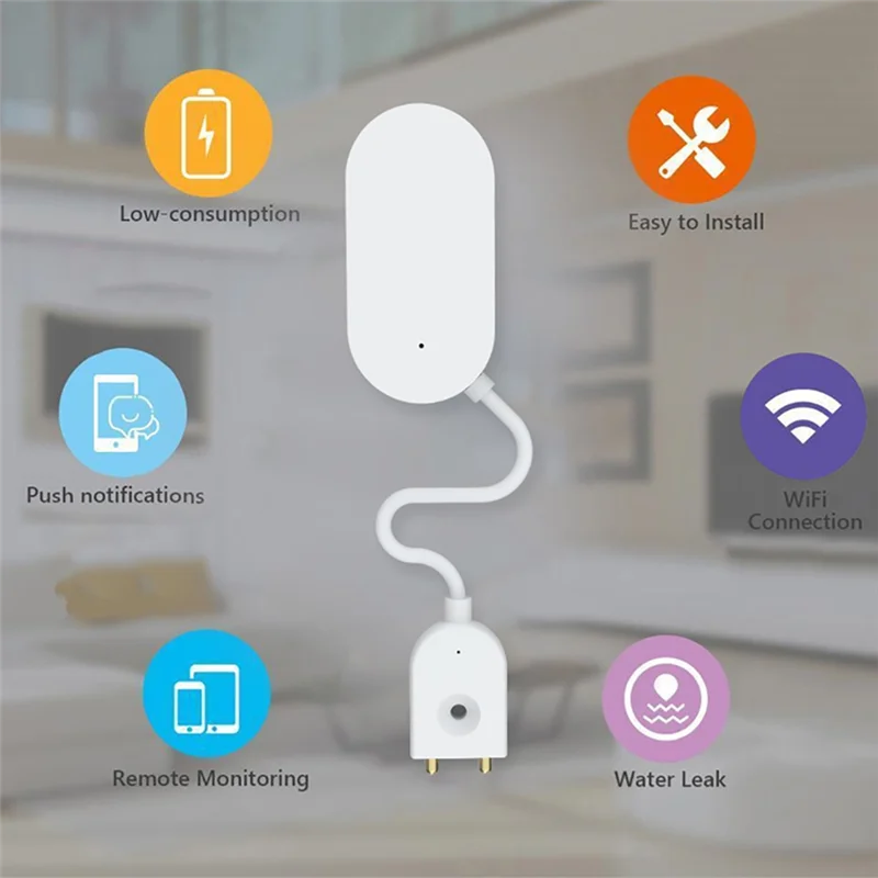 FFYY-Tuya Zigbee Sensore di Perdite Rilevatore di Perdite D'acqua Sensore di Perdite Sensore di Acqua Prevenire Perdite D'acqua Per La Casa Intelligente