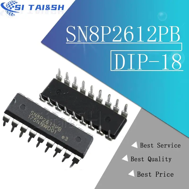 5PCS  SN8P2612PB SONIX  DIP18   S1