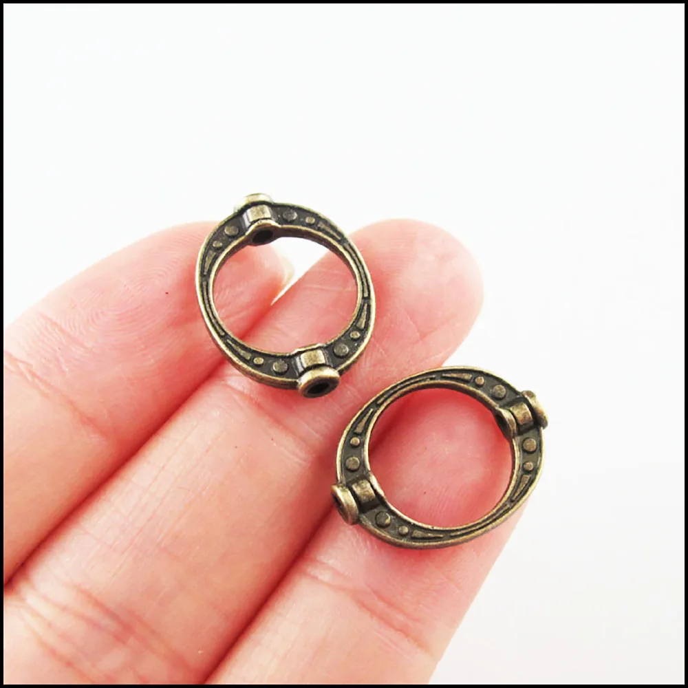 Fashion New Daisy Oval Frame Butterfly Bow Heart Charms Spacer Bar Beads Antiqued Bronze Plated