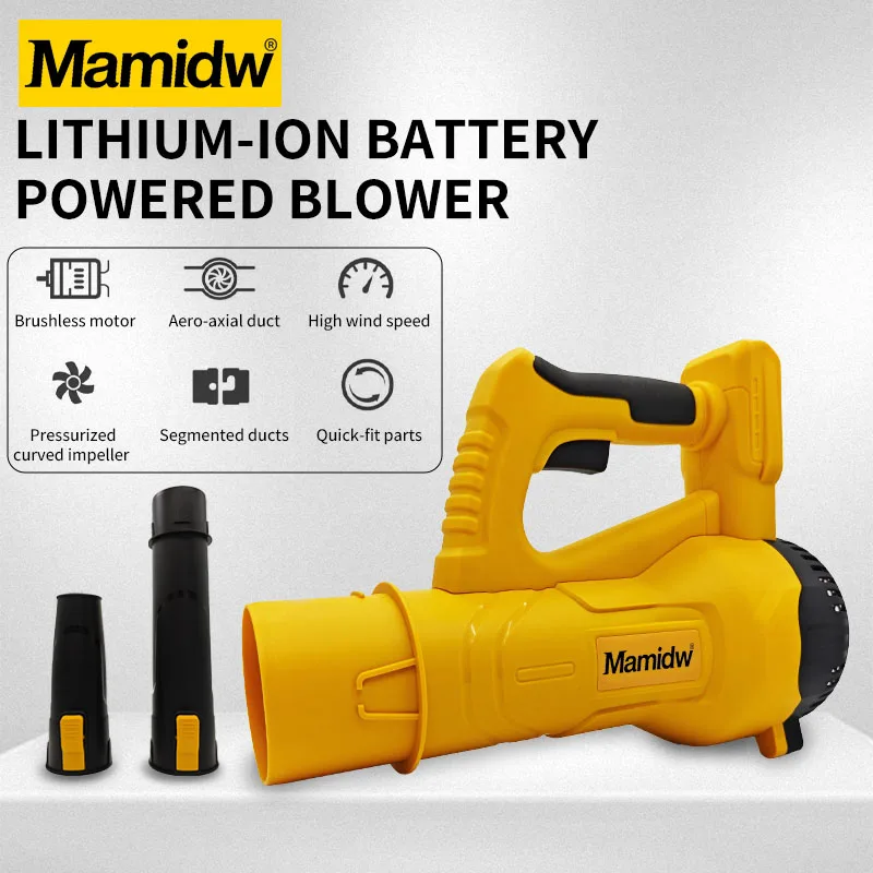 

Mamidw 38000 об/мин беспроводной воздуходувка бесщеточный ручной струйный турбовентилятор для листьев электроинструмент для DEWALT 20 В аккумулятор PIN
