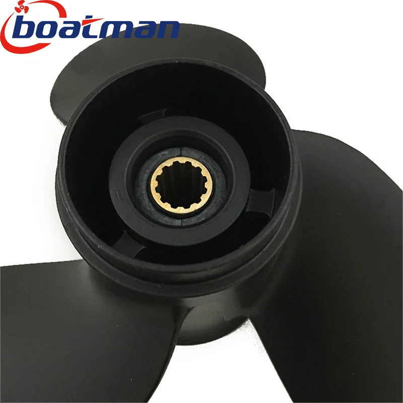 3B2B64519-1 BoatMan® Propeller 8.9x9.5 For Tohatsu Outboard Motor 8HP 9.8HP MFS9.8 NSF9.8 12 Tooth Spline Aluminum Boat Parts
