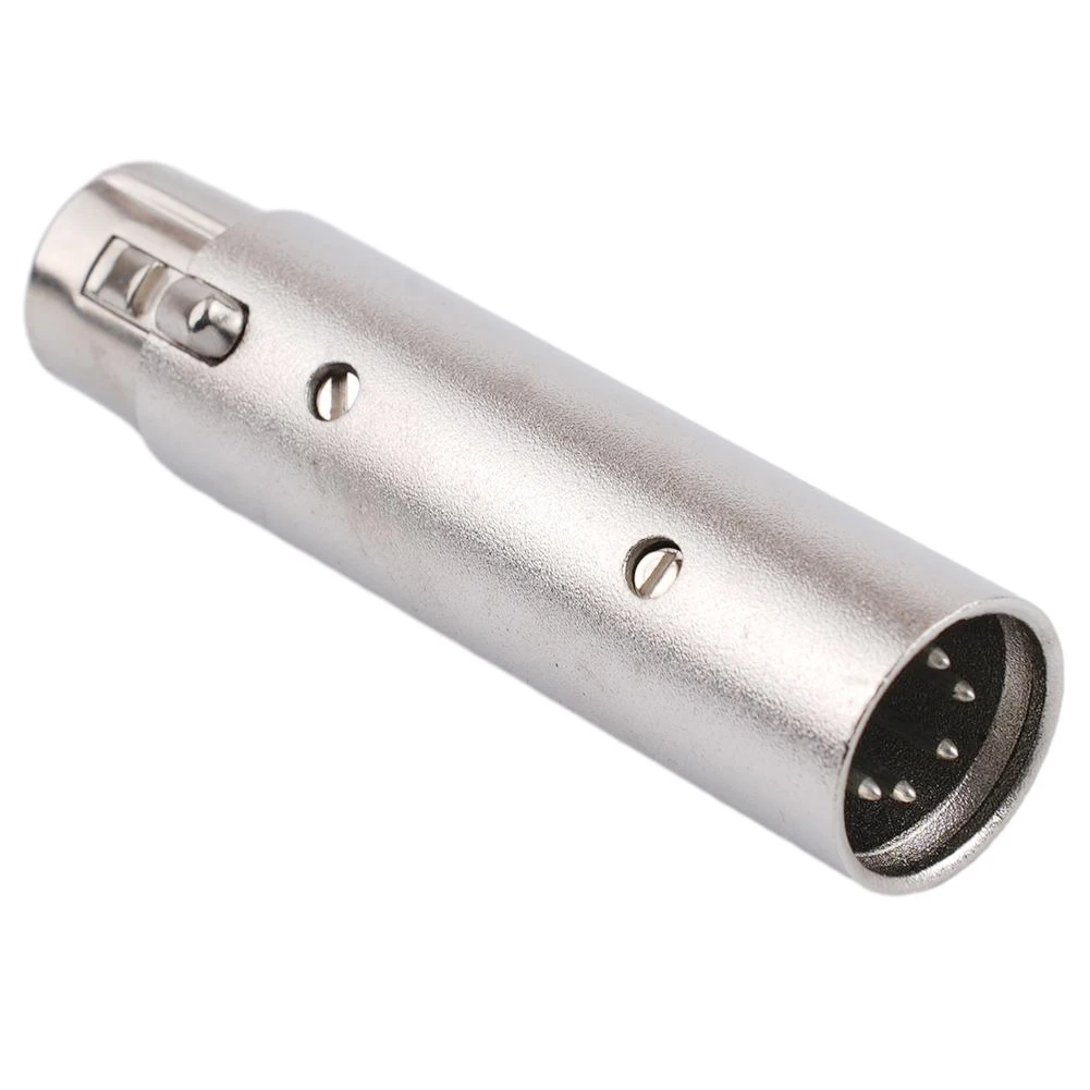 3 Pin XLR To 5Pin-DMX Metal Cased Converter Audio-Lighting Adapter 3-Pin Male To 5 Pin Female 3 Pin Female To 5 Pin Male Connect