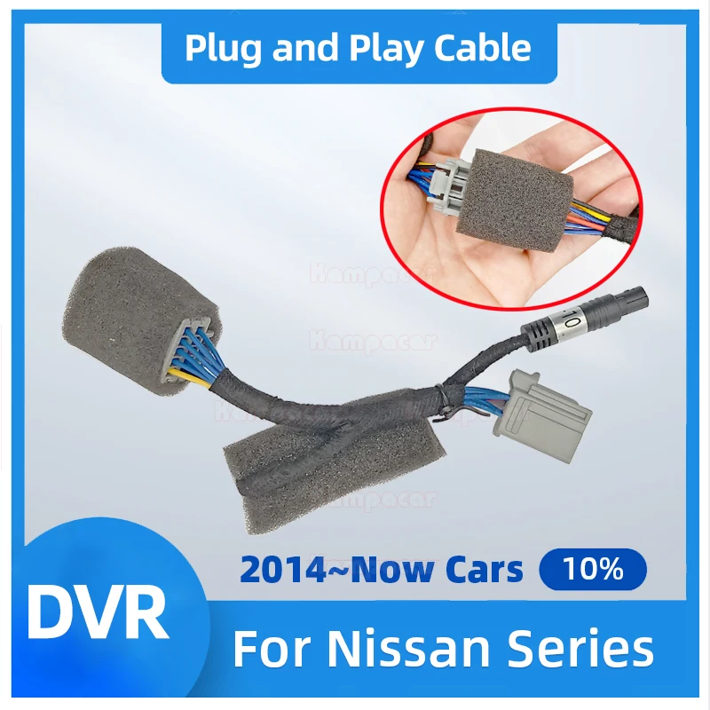 

ECNS01 Plug And Play Easy Cable For Nissan Qashqai Xtrail X-TRAIL Acenta T32 LANNIA Bluebird SYLPHY Zero Emission TIIDA Car Dvr