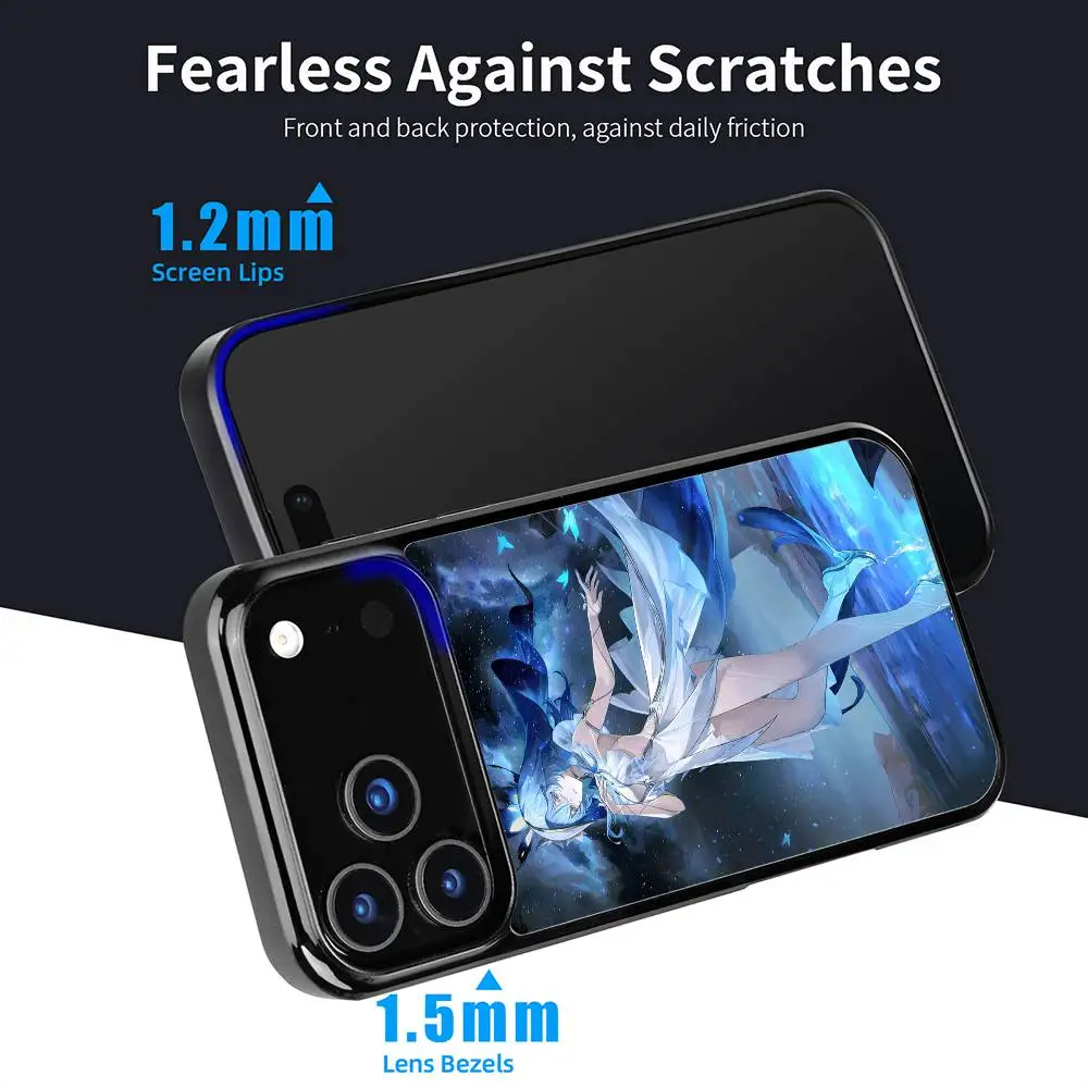 حافظة لهاتف آيفون 17 16 15 14 13 12 11 Pro Max Mini Plus مرآة صلبة Funda