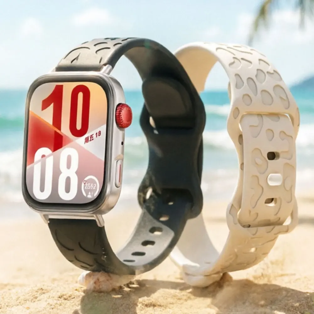 For Huawei Watch Fit 4 Pro Band Leopard Print Strap For Huawei Fit 3/4 Silicone Engraved Band Wristband Replaceable Watchband