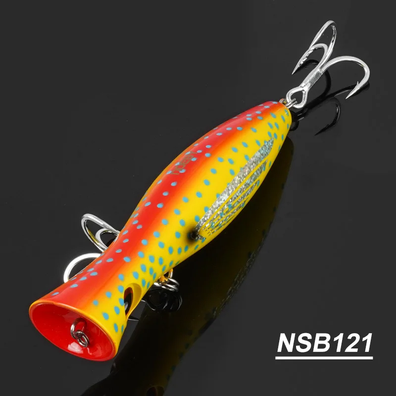 Noeby Popper Angelköder, 12 cm, 43 g, 16 cm, 78 g, 20 cm, 150 g, schwimmender Salzwasser-Wobbler, künstlicher harter Köder für GT-Angelköder