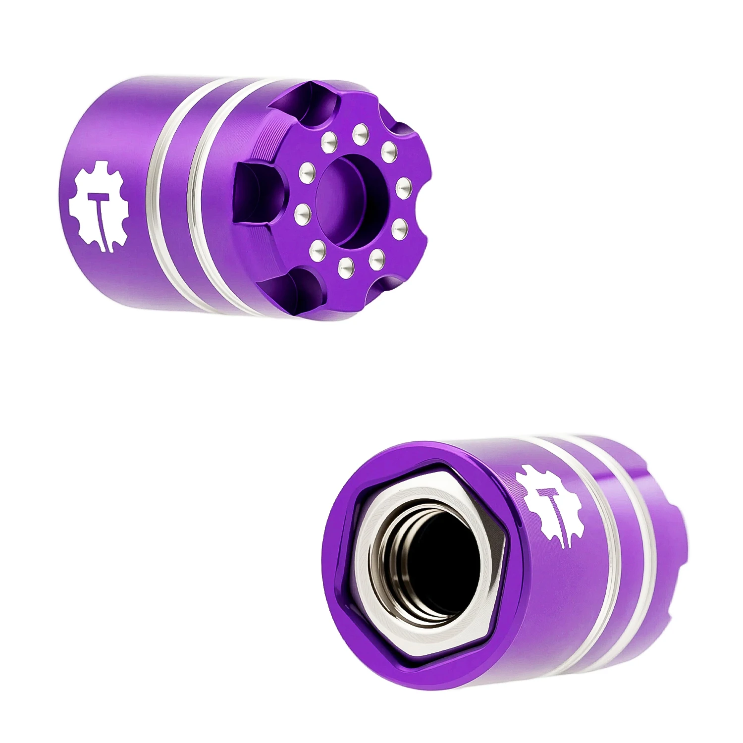 TCRC 4PCS Aluminum M5 Nut Wheel Rim Center Cap Manual Locking Hubs for Axial 1/8 AXP8 Gilamon Trail Buggy Upgrade
