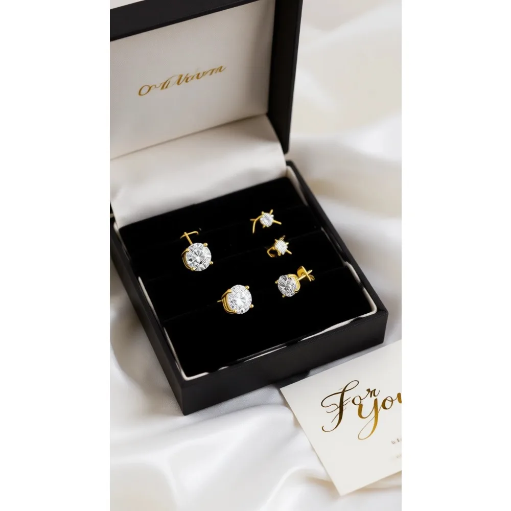 

6 пар круглых серег-гвоздиков с кубическим цирконием, позолоченные 18-каратным золотом, гипоаллергенные, 3-8 мм, прозрачные, для женщин и мужчин