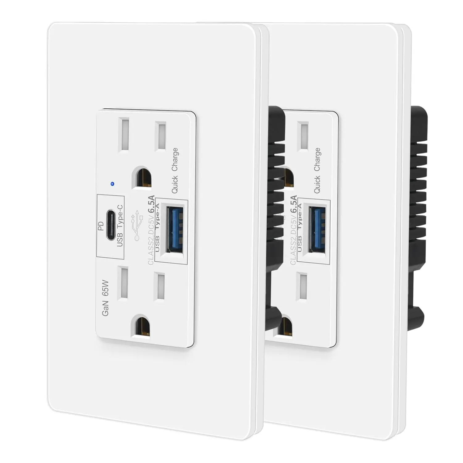 65W USB C Wall Outlet Fast Charging Socket