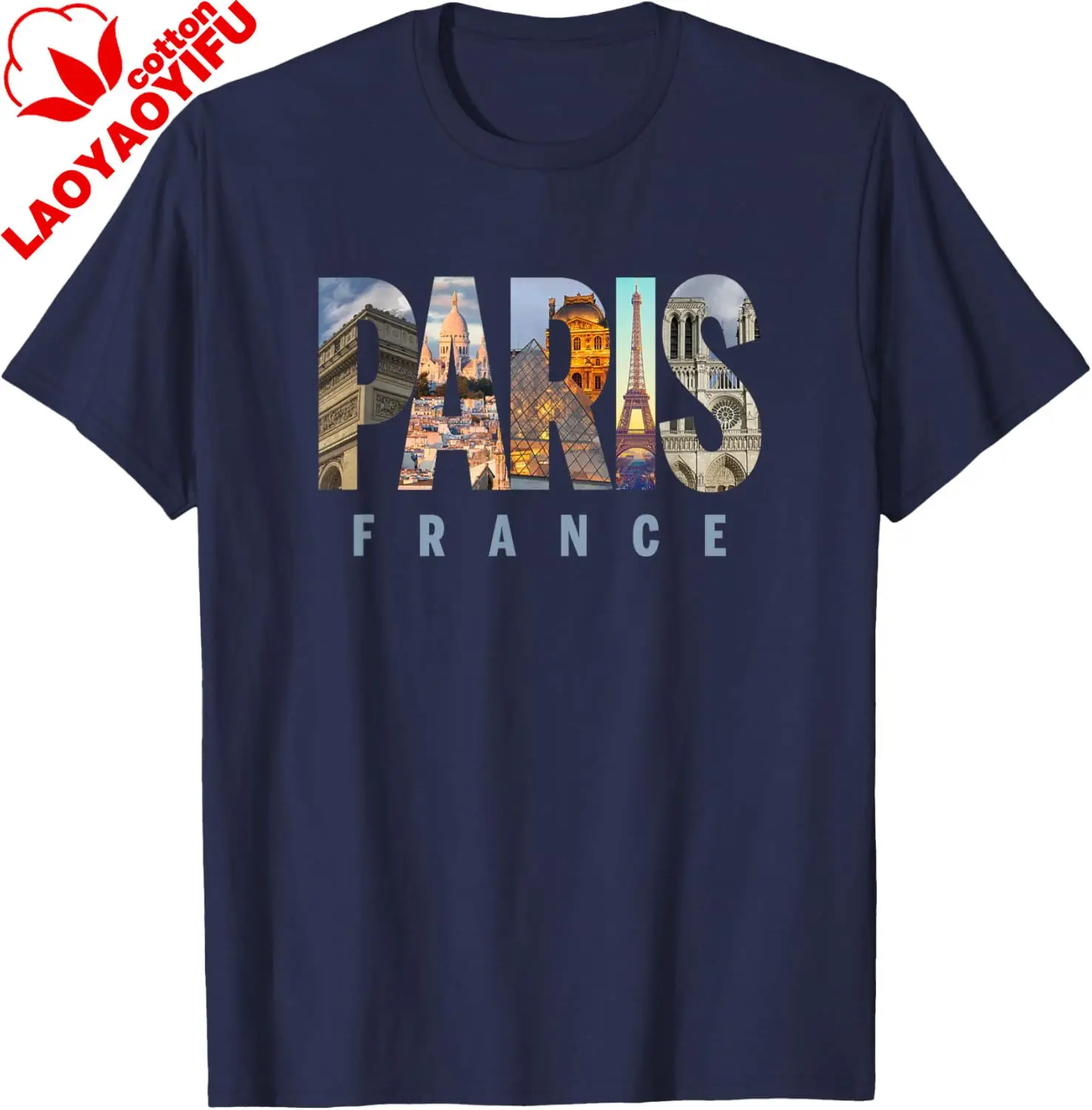 Utopia Sport France Shop Paris France Landmarks T-Shirt, Unisex-Adults & Kids,Cotton Tee Breathable and Comfortable
