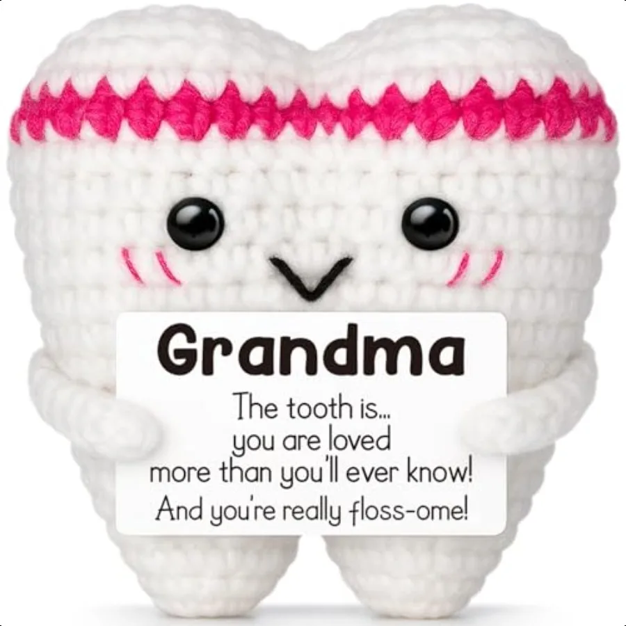 

Вязаные крючком зубные подарки ручной работы для бабушки, Рождества, дня рождения, лучшие подарки бабушки от группы, чулок для бабушки f