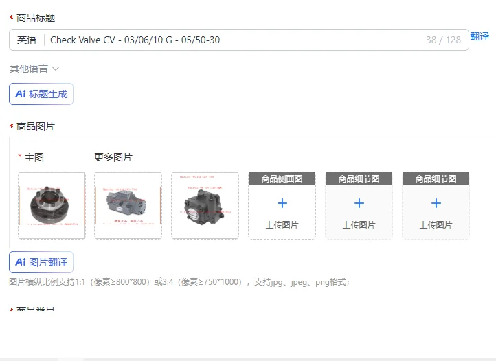 Check Valve CV - 03/06/10 G - 05/50-30