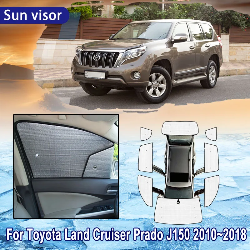 

Солнцезащитный козырек для Toyota Land Cruiser Prado J150 2010 ~ 2018 автомобильный солнцезащитный козырек с полным покрытием, лобовое стекло, солнцезащитный козырек на боковое окно, аксессуары