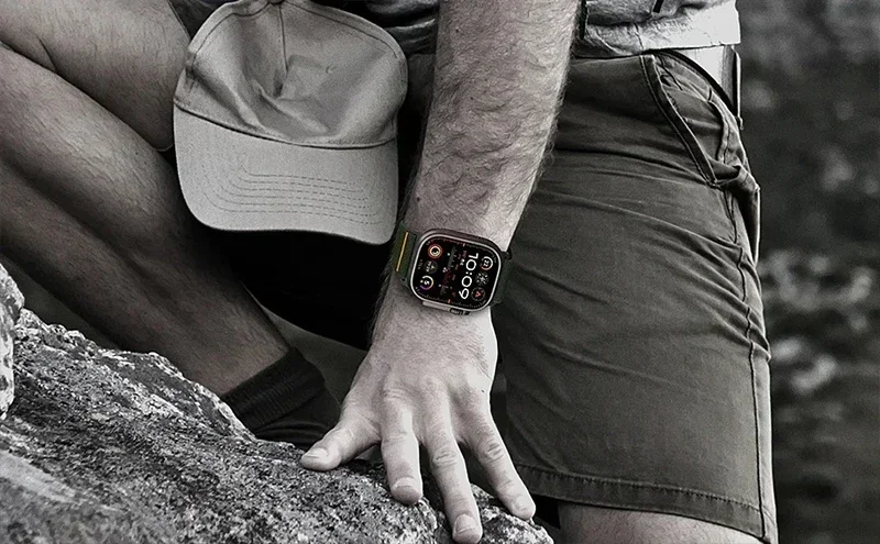 Armband mit Fallschirmriemen für Apple Watch Ultra 2, 49 mm, 45 mm, 46 mm, 44 mm, 42 mm, 40 mm, 41 mm, Armband für iWatch Series 10, 9, 8, 7, 6, 3, SE. – Detail 22