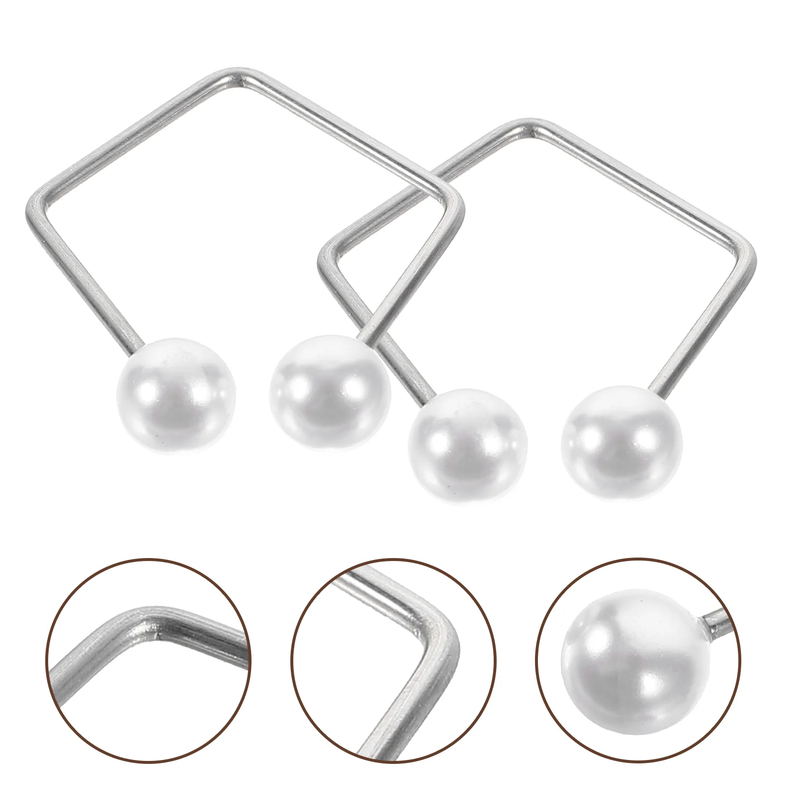 

2 Pcs Dimple Trainer Face Shaper Maker Metal for Facial Stainless Steel Plus Imitation Pearls Tool