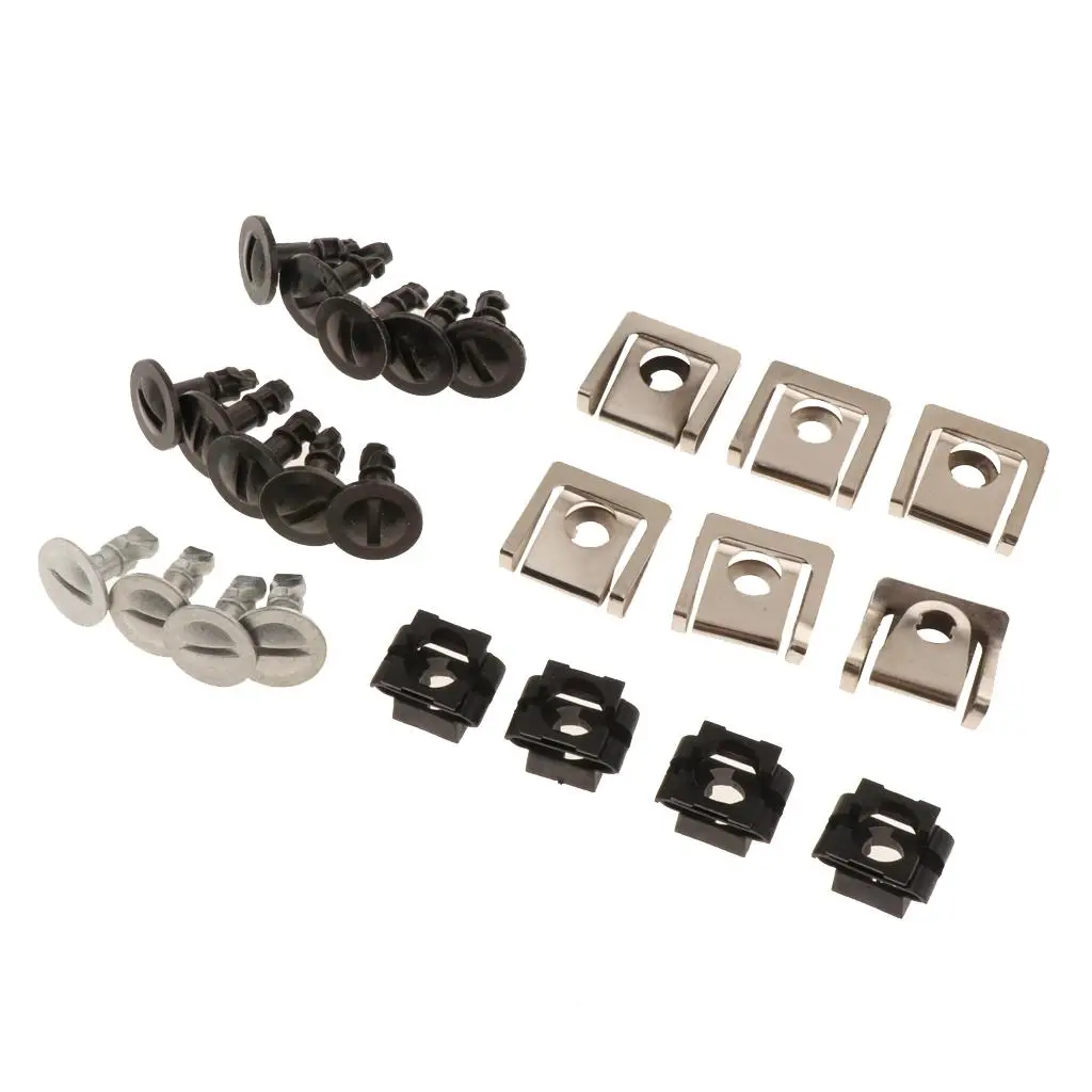 24pcs Standard Repair Kit Engine Splash Guard Undertray Screw Clips for