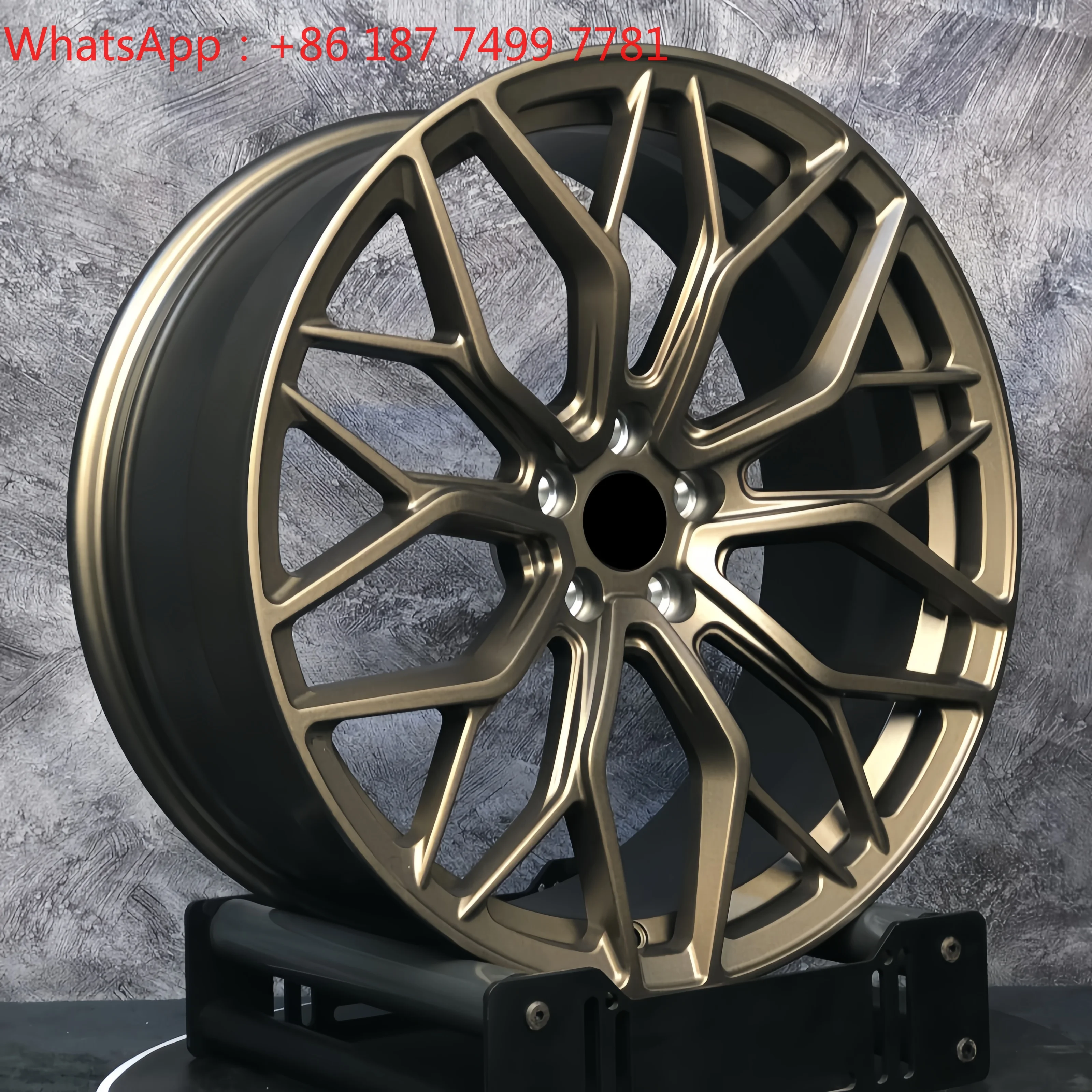Custom Bronze Five Spoke One-Piece Forged Alloy Wheels 5x114.3 5x120 18-21 Inch Premium Passenger Car Rims