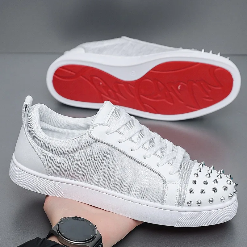 punk casual man shoes rivets eleganti designer shoes skateboard casual sneakers shoes man heren schoenen