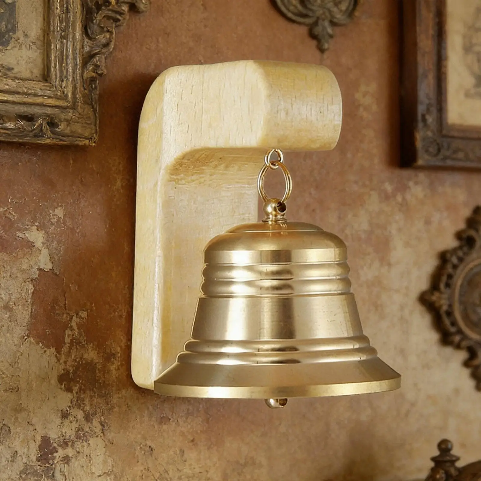 Shopkeepers Bell Entrance Doorbell Hanging Wind Chime Wooden Doorbell Decorative Doorbell for Fridge Cafe Wardrobe Store Gift