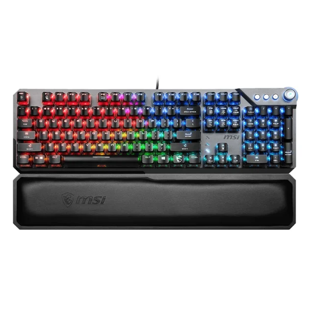 MSI GK71SONIC mechanical keyboard red axis RGB dazzling cable sports keyboard 104 keys double touch touch